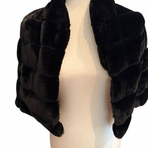 Betsey Johnson Black Faux Fur Jacket